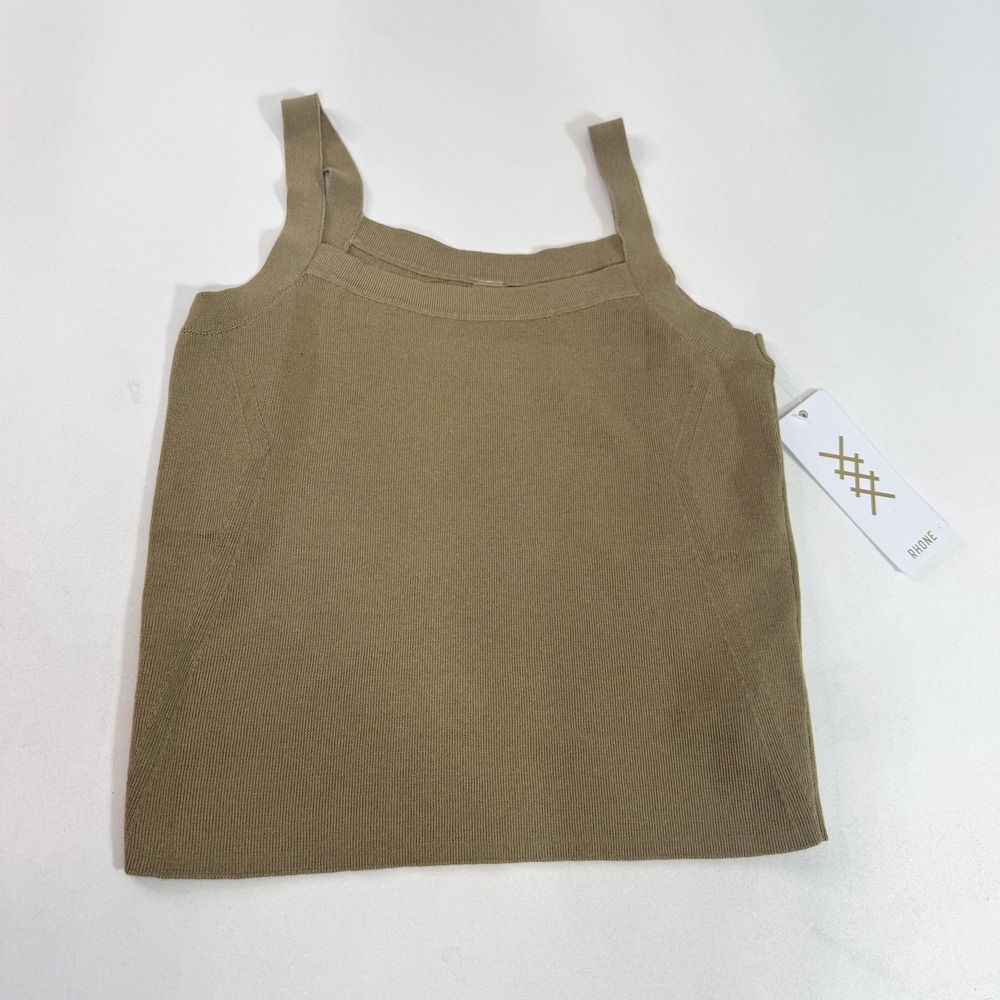 Rhone Tank Womens Small‎ Beige Sutton Sweater Knit Performance Sedona Khaki